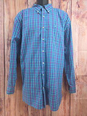 Southern Tide Mens Classic Fit Blue Plaid Shirt Size XXL